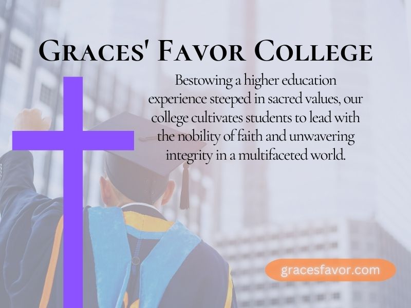 Graces' Favor College our college prepares students to lead by virtuousness of faith and integrity in a complex world.